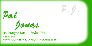 pal jonas business card